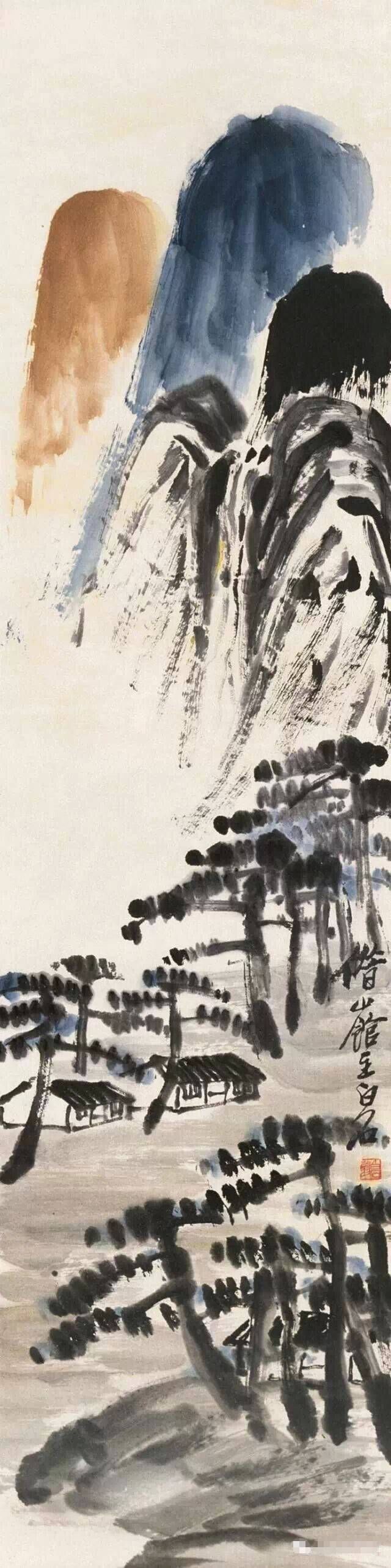 齐白石诗意山水画50幅(高清图)