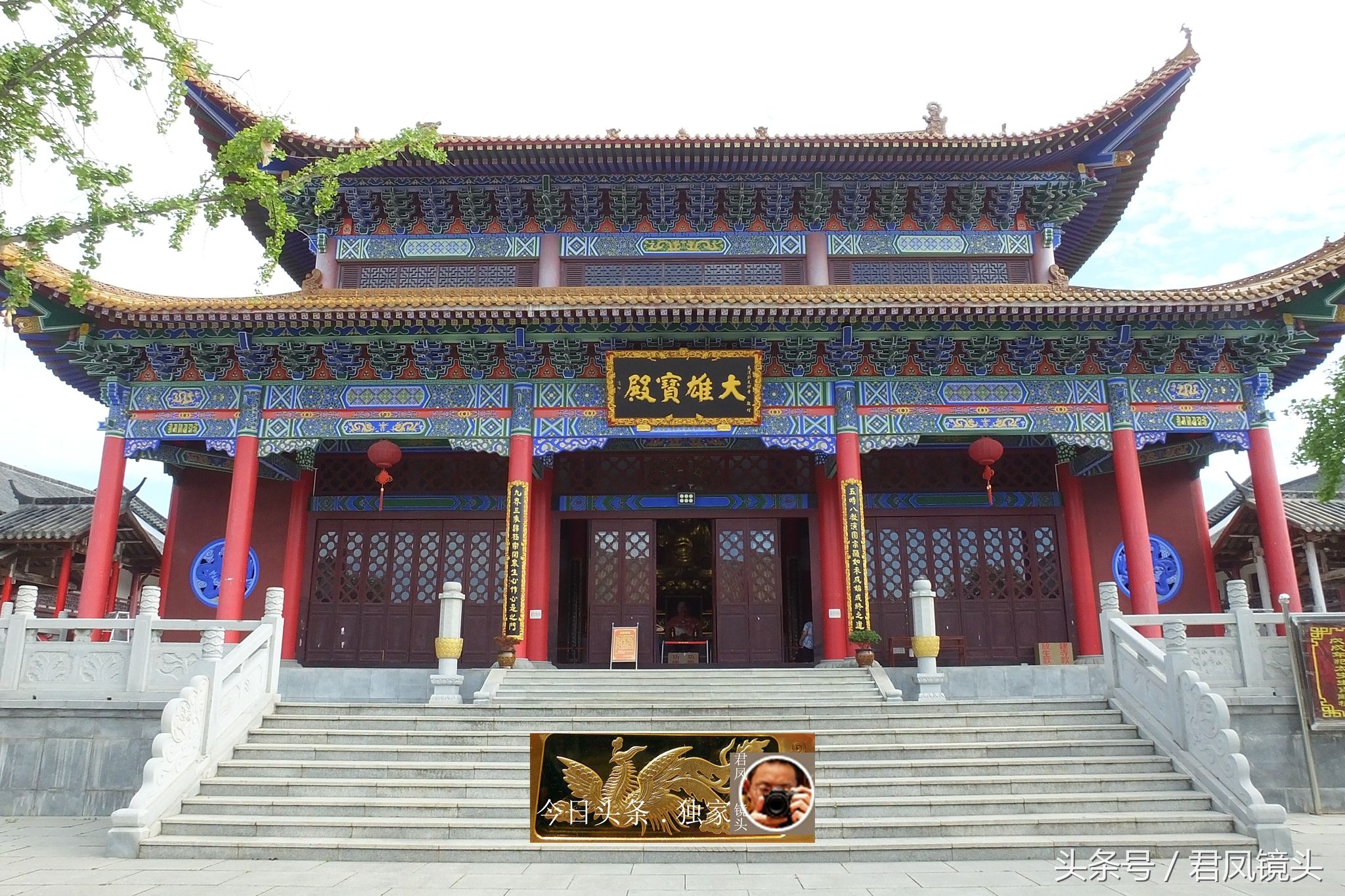湖北宜昌:佛教寺庙,枝江弥陀寺雄伟壮观!观音像屹立荷花池!