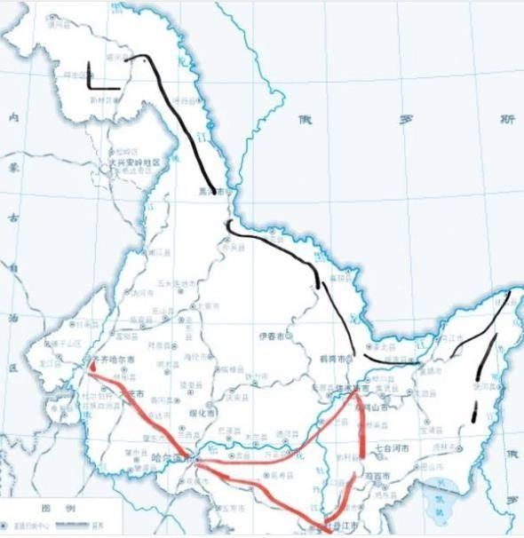 黑河至乌伊岭铁路全长约364km,其中新建段约249km,为孙吴站(北安~黑河