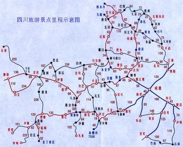 四川景点地图