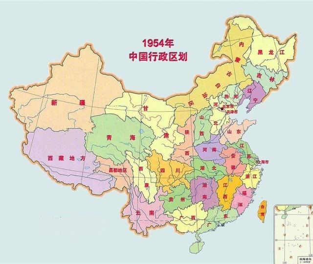 建国以来中国行政区域划分地图