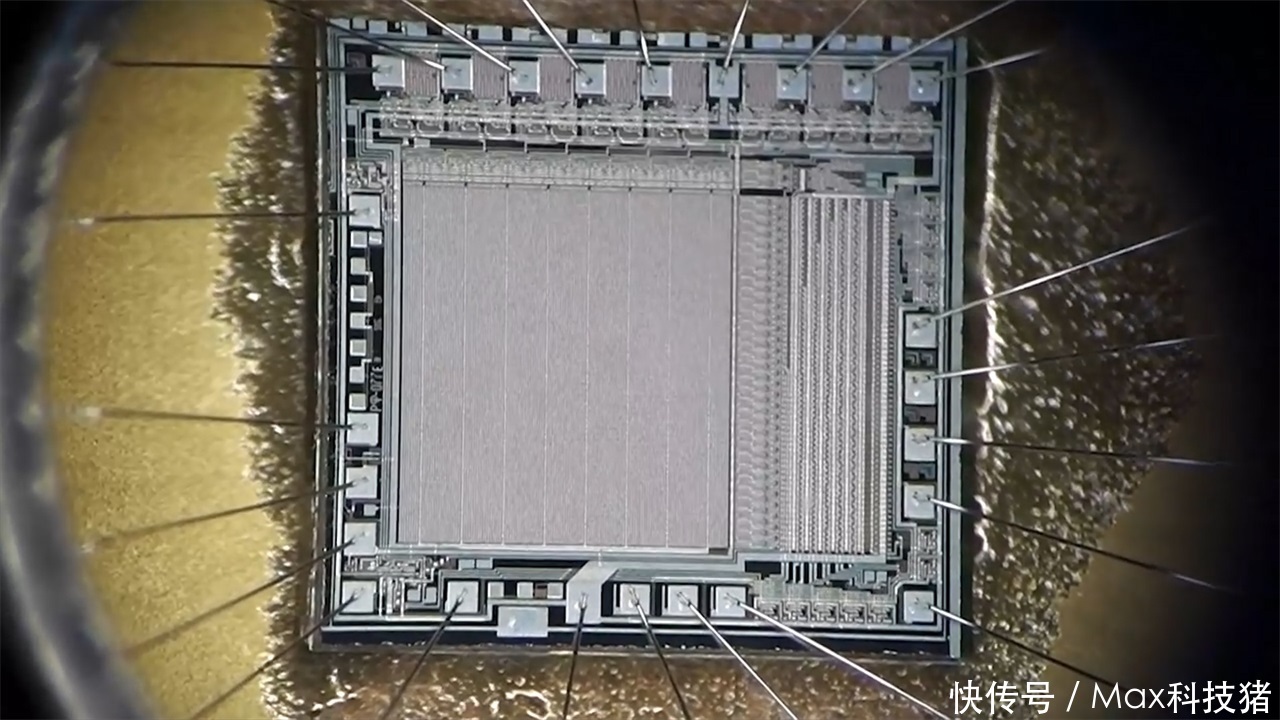 cpu芯片被显微镜放大后,里面就像一座巨大的城市,千万