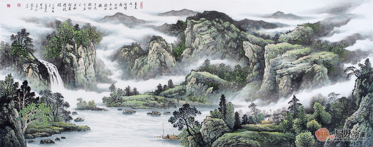 国家一级美术师薛大庸山水画作品赏析:山川灵秀 清润