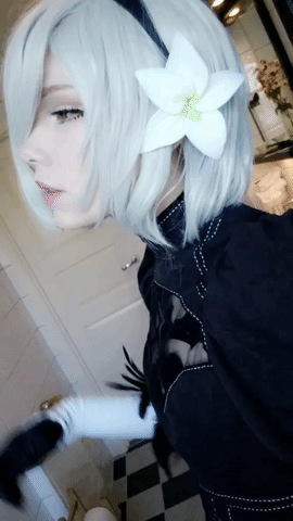 黑丝短裙超性感 瑞典美女cos尼尔2b小姐姐