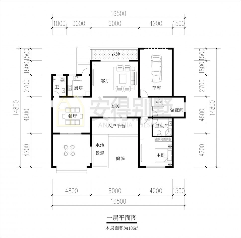 三层农村三合院设计图展示