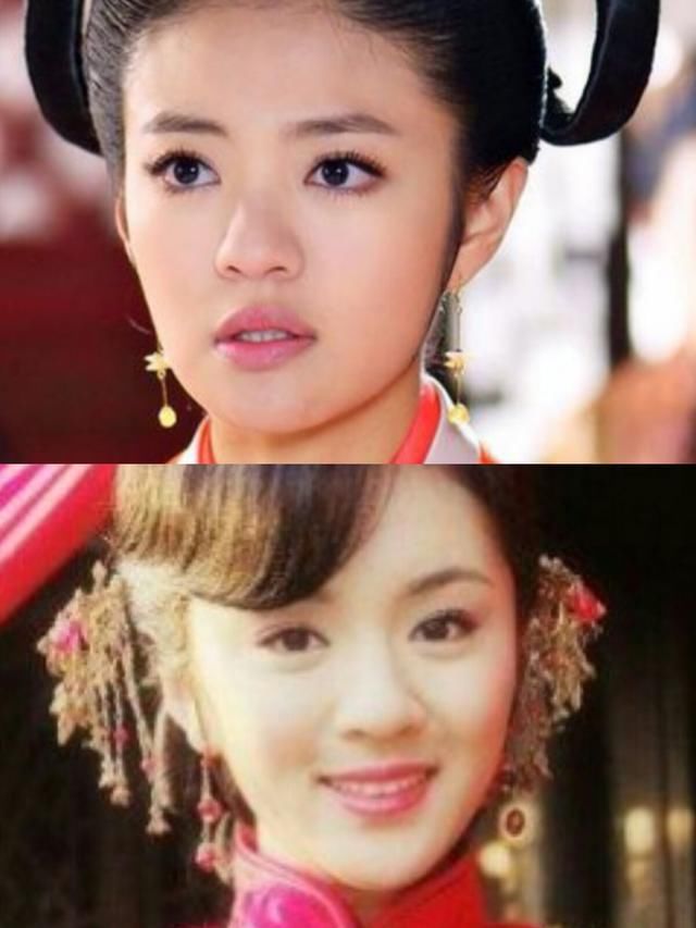 安以轩和王晓晨都是演员,从古装扮相上可以看出有些区别了,脸型稍圆或
