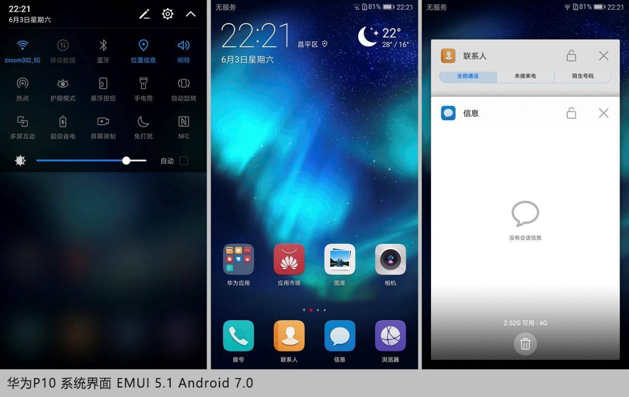 0操作系统,华为p10采用基于android 7.0定制的emui 5.1操作系统.