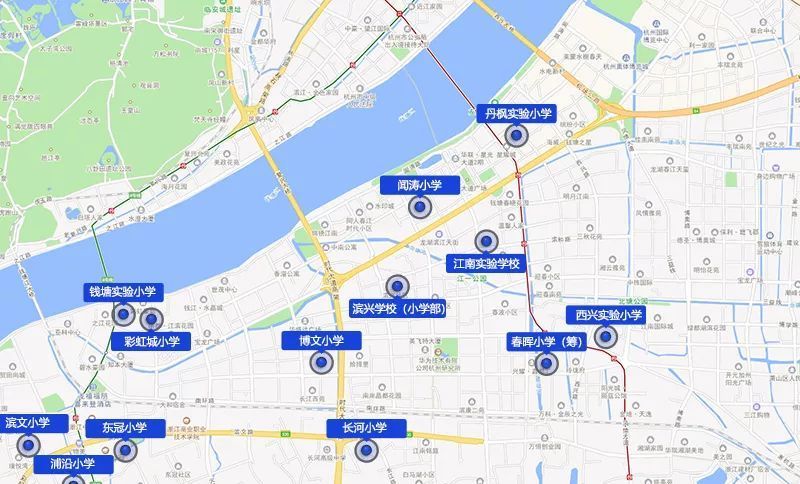 2018年杭州市滨江区的学区划分和去年相比,变化不大.