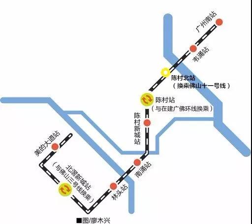 广州地铁7号线西延顺德段站点图 近年来,随着广佛环线及佛山地铁3号