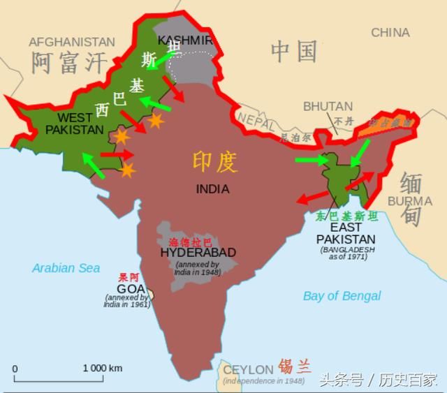 印度与巴基斯坦,历史上的相爱相杀,克什米尔地区激起千层浪