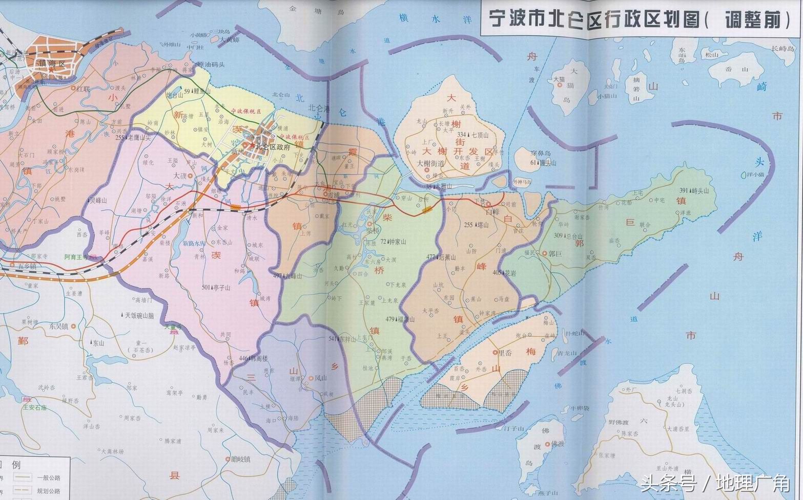 宁波市行政区划地图