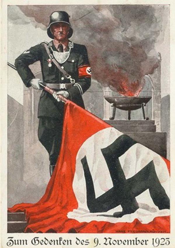 处处散发着纳粹美学的第三帝国宣传画 军人敢于流尽最后一滴血