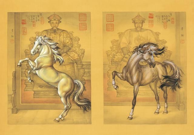 现代画家画宫廷画|田书翰画马