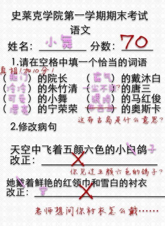 斗罗大陆,史莱克七怪的考试试卷,第四份答案笑死人了!