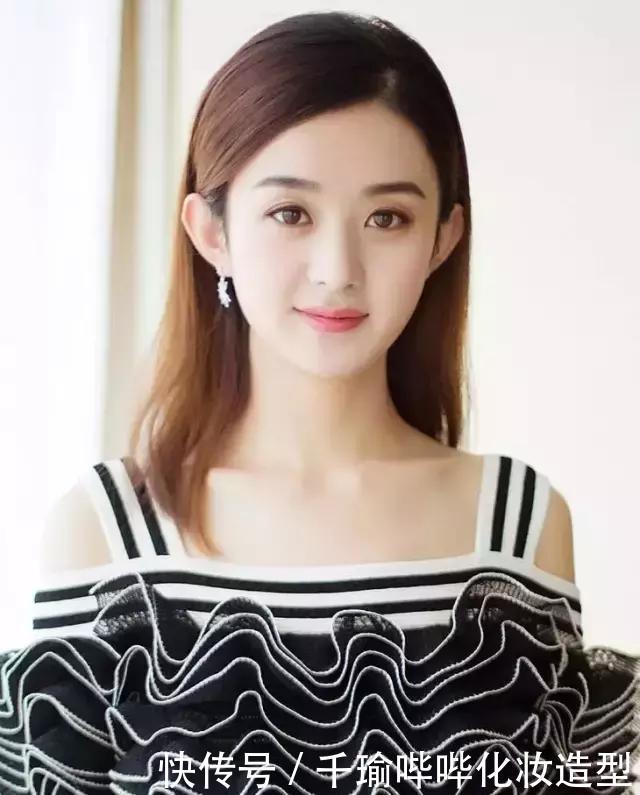 赵丽颖的甜美妆容,最适合圆脸的你
