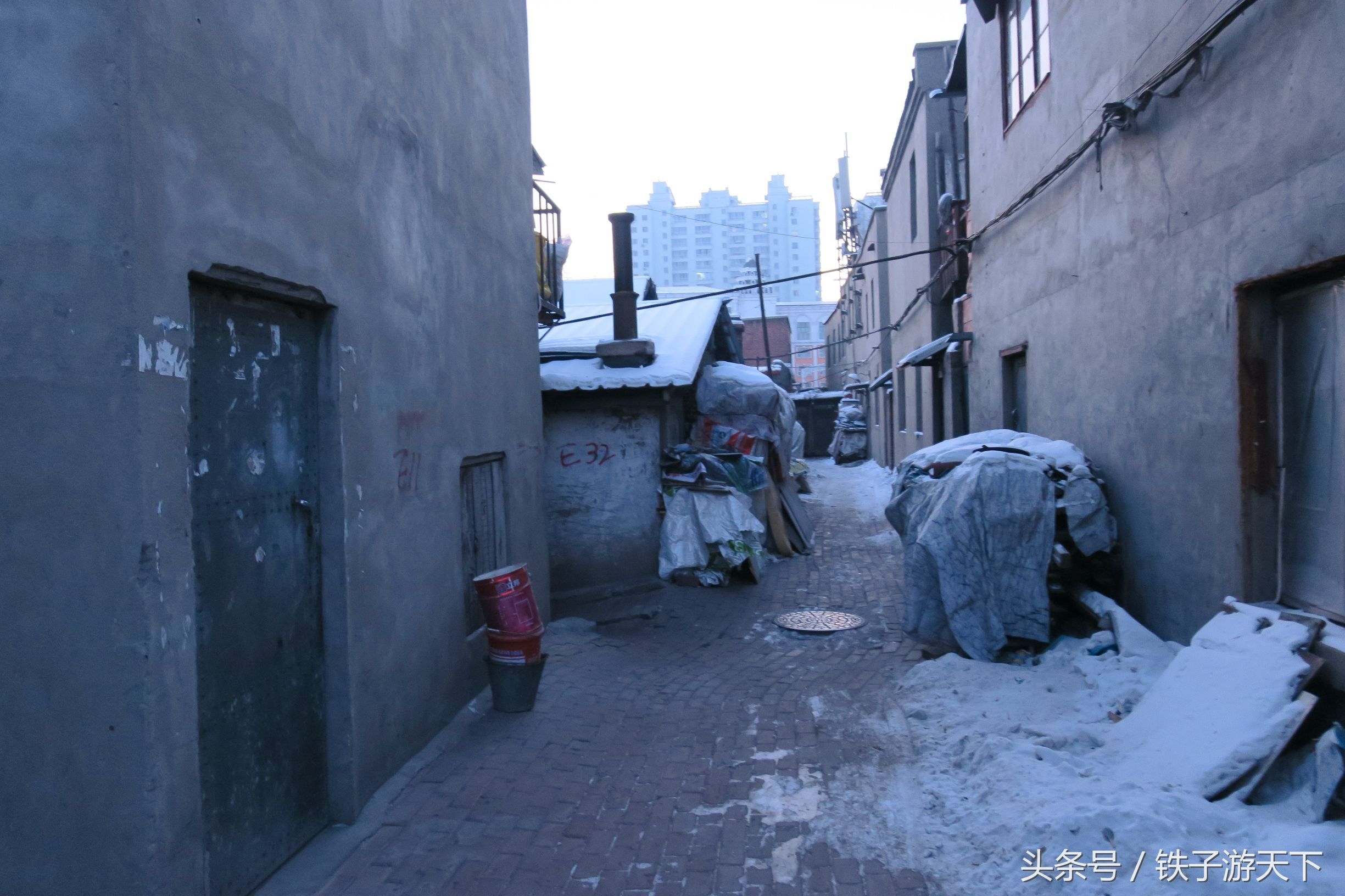 哈尔滨,顾乡车站街的百年老建筑