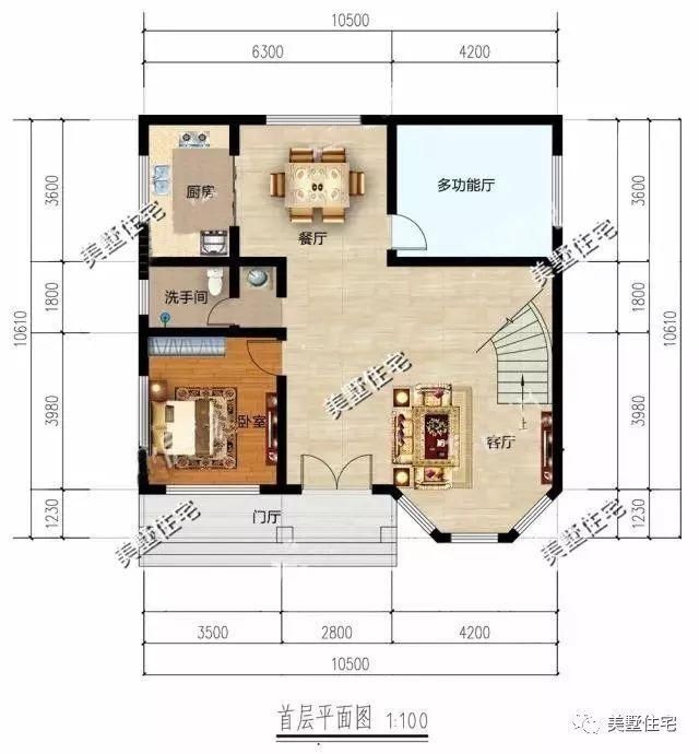 10米宽15米长建房图纸,15米x10设计图纸 面宽10米农村自建房,被设计师这样设计后,4房2厅,实用