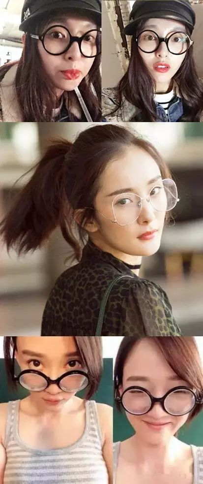 iu 国民妹子iu也喜欢细边圆形眼镜,有时候捕捉到的街拍还会更换眼镜