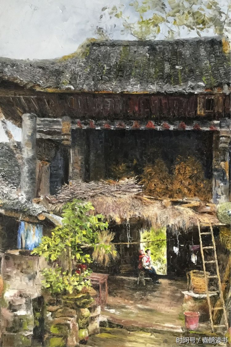 重庆美协李嗣高"乡愁"油画作品欣赏
