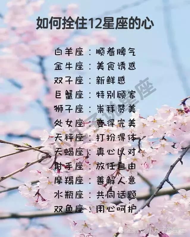 12星座不喜欢一个人的表现,12星座想要什么爱情