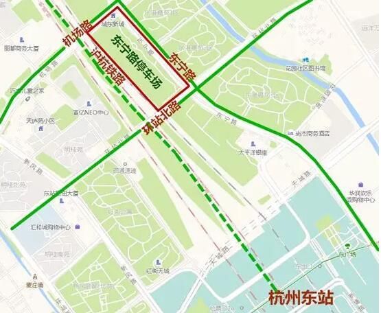 乘高铁可以开车去了 杭州东站新停车场今天启用图片