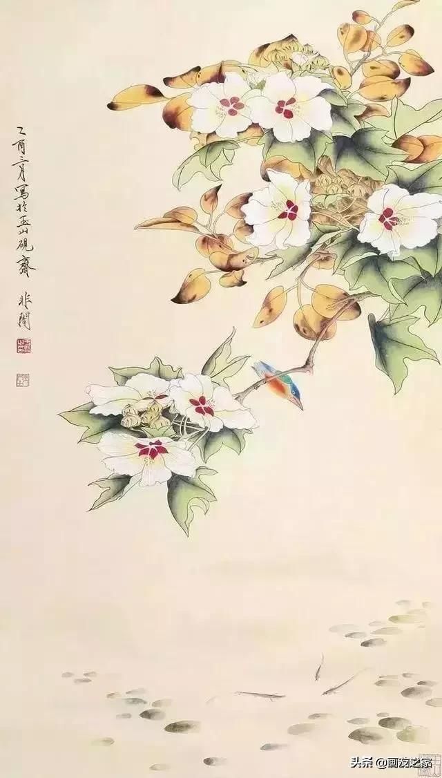 于非暗工笔花鸟画欣赏