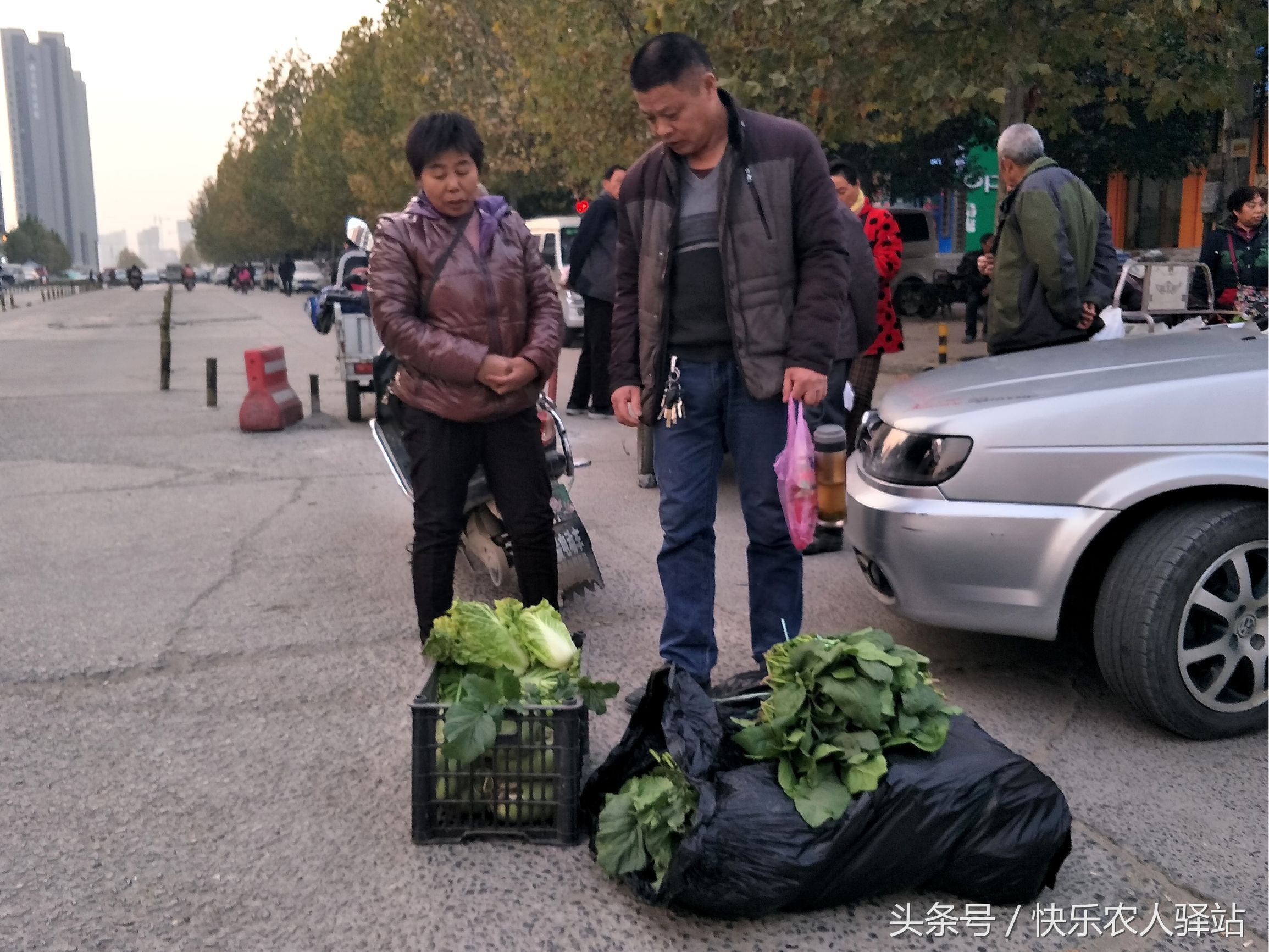 农村大姐正在摆摊卖菜,突然拔腿就跑,为啥呢?