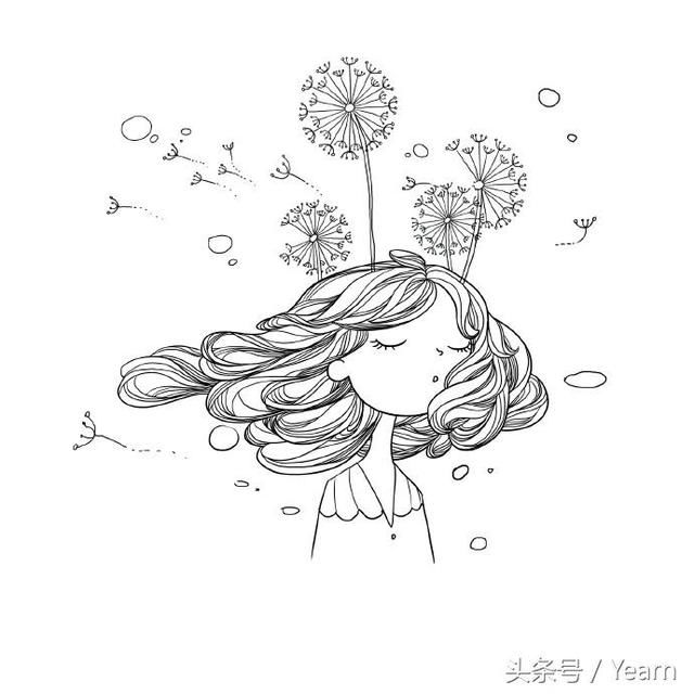 一步一步教画花花姑娘