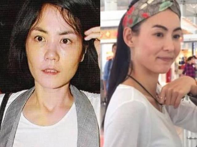 同样是素颜现身机场,王菲全程都是苦瓜脸,面容寡淡.