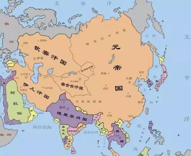 元朝地图全图高清版 元朝地图全图超大图