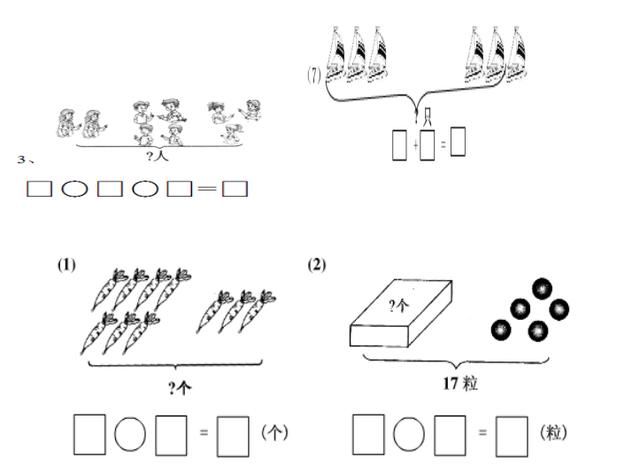 一年级数学"看图列算式"不难,掌握这几种题型,全班轻松满分!