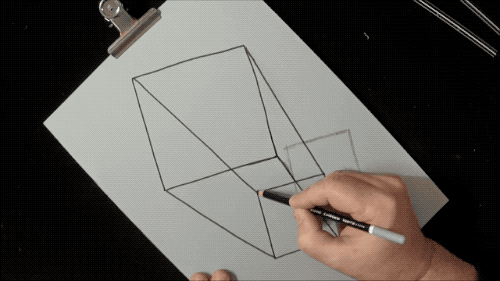 立体画又来啦!就是这么简单,六步教你画出3d版正方体!