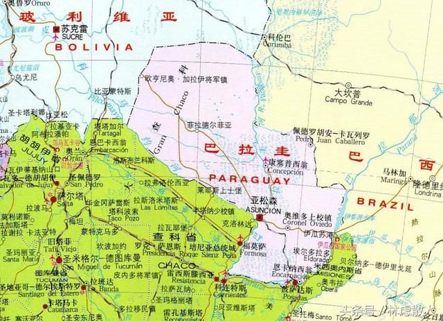 巴拉圭地图