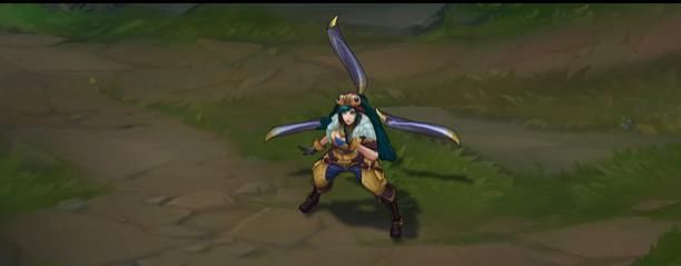 lol新版刀妹自由之翼-艾瑞莉娅:颜值大提升,大眼萌妹!