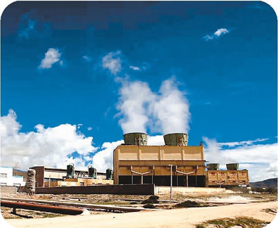 西藏羊八井地热发电站.