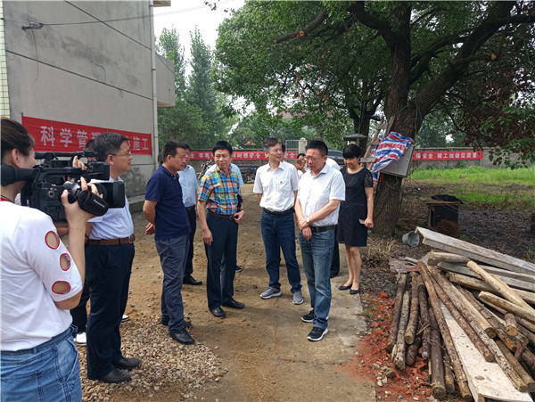 7月4日,常德市人民政府副市长龚德汉对澧县城头山镇詹家岗村美丽