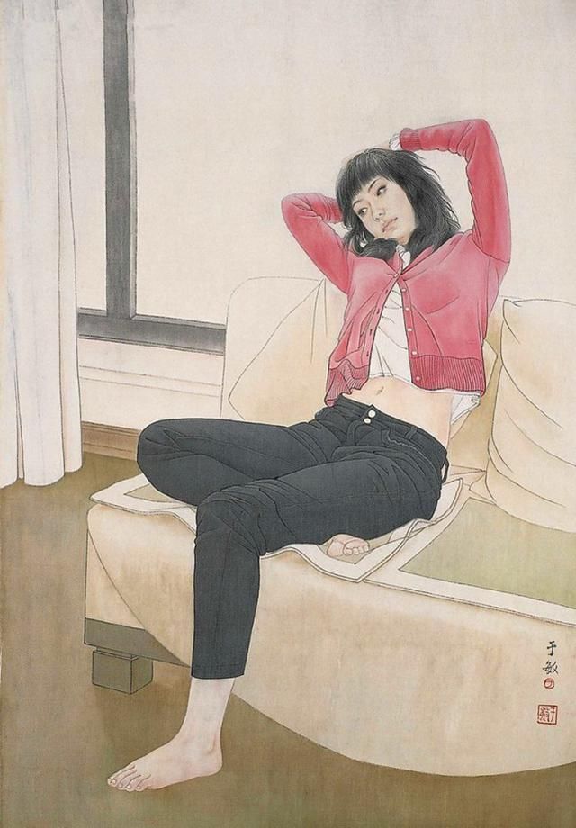 何家英最得意女弟子,女画家于敏现代工笔人物画欣赏