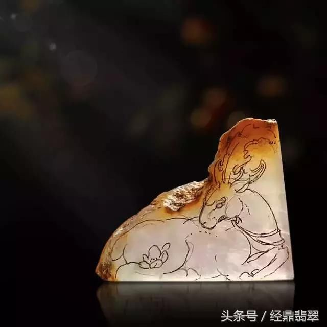 玉雕圣诞东方文化与西方文化的幸福使者鹿