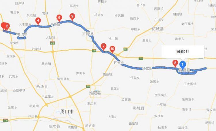 2,河南省g312国道南阳市境内1082公里至1092公里路段 3,江西省g206