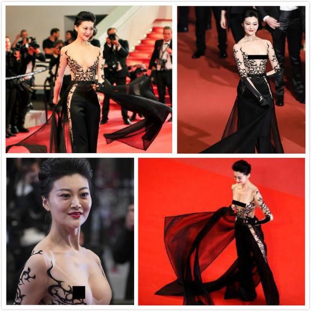 戛纳电影节心机女星低胸装斗艳,真空婊谁更胜一筹韩国漫画a心机电影图片