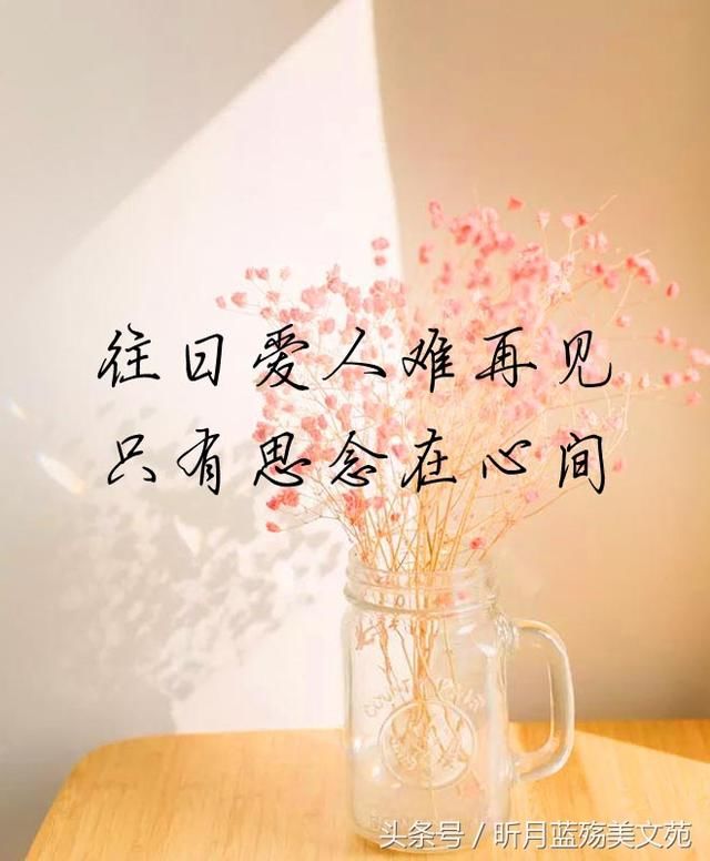 往日爱人难再见,只剩思念在心间