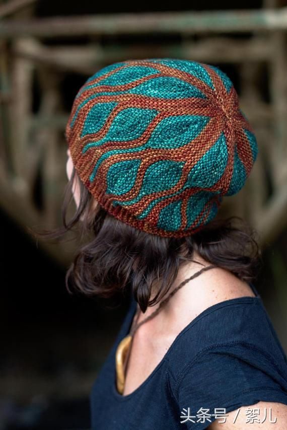 引返编织的叶子帽子,让您拥有与众不同的美(有简易图解)