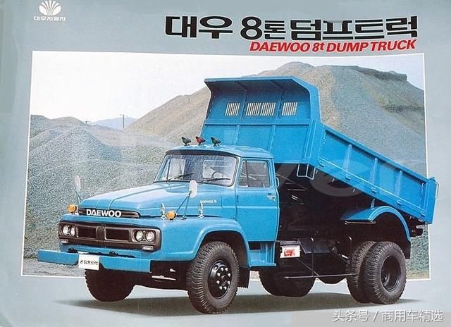 五十铃经典td系列长头车在韩国也生产过?看看大宇8吨长头自卸车