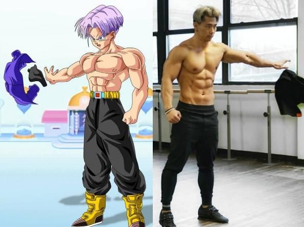 日本七龙珠超级粉丝,花了十年健身,cosplay超蓝悟空!