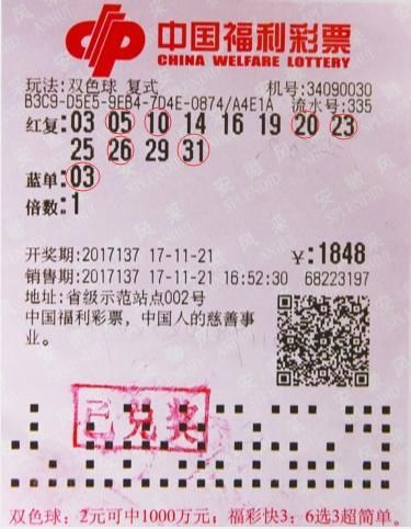 中奖彩票