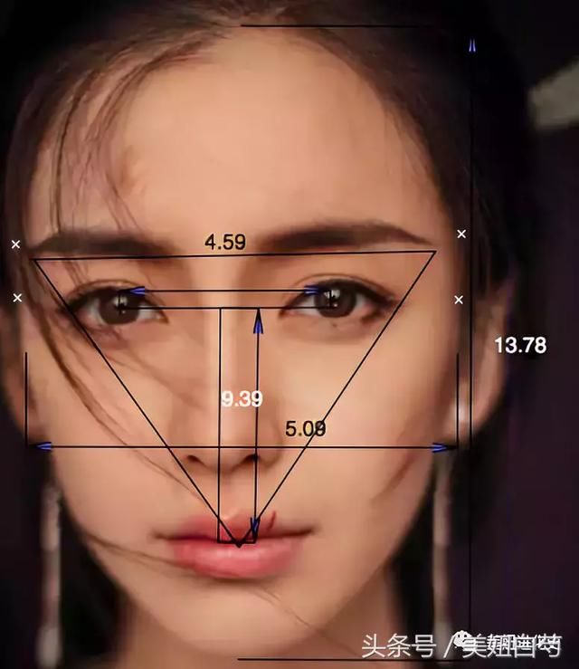 43:1 也就是说,后面这个模特的脸型,更接近黄金比例一些,也就是相对更