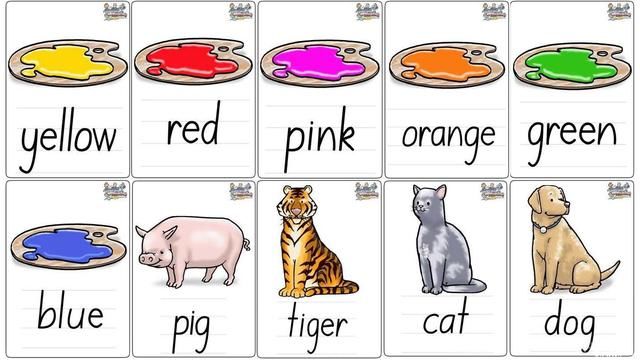 动物单词卡片 上学用品 第三部分英语单词卡片:地点,学习用品