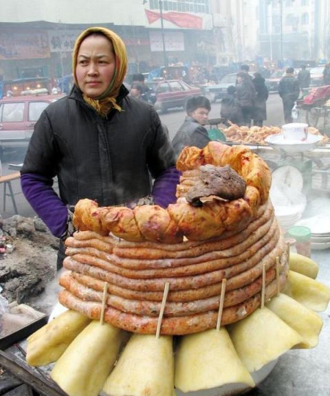 新疆特色美食米肠子面肺子 冬天要趁热吃才能吃到它的