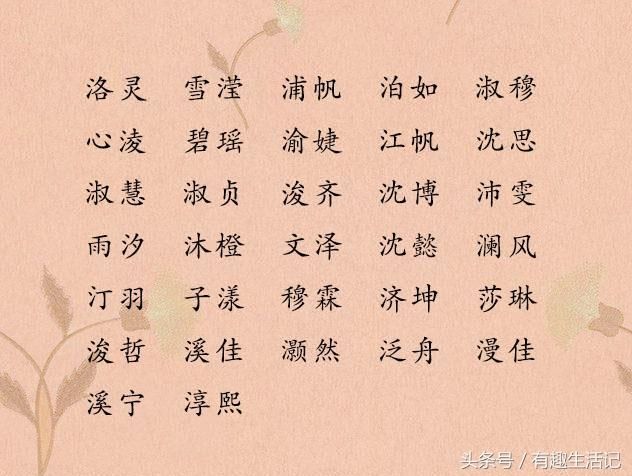 带有氵偏旁的宝宝名字大全,给这类宝宝起名有助于增强运势哦!