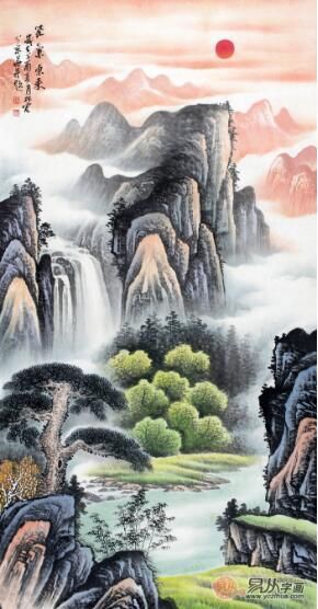 李林宏新品力作四尺竖幅作品《紫气东来》作品来源:【易从网】